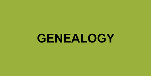 Genealogy title, green background